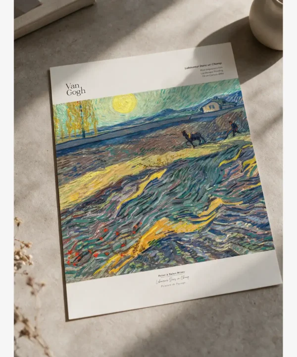 Van Gogh-Laboureur Dans un Champ Poster