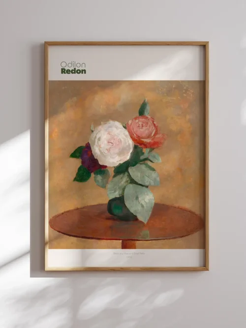 Odilon Redon-Roses in a Vase Poster