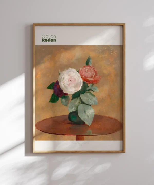 Odilon Redon-Roses in a Vase Poster