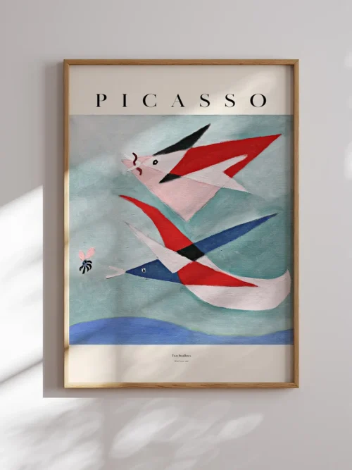 Pablo Picasso-Two Swallows Poster