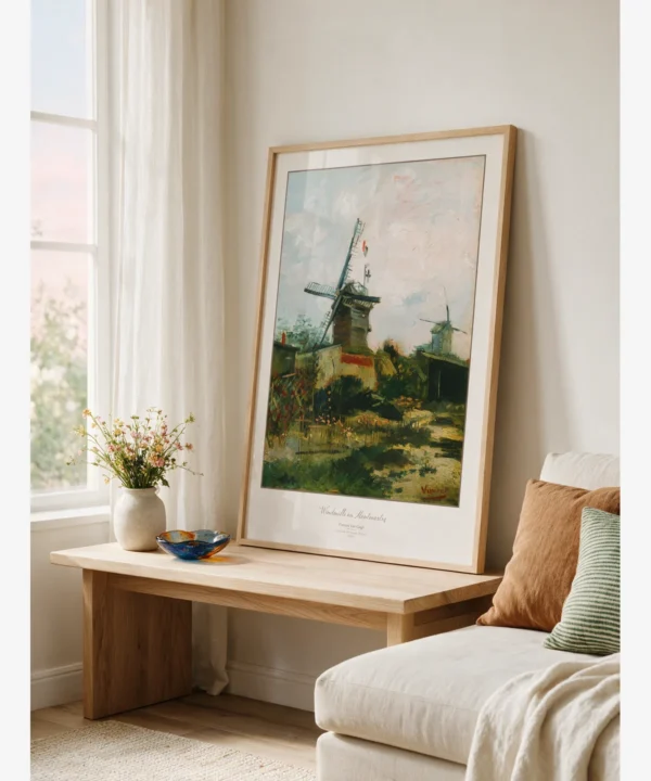 Van Gogh-Windmills on Montmartre Poster