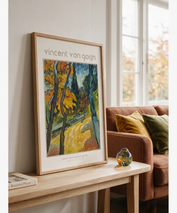 Van Gogh—Trees in the Asylum Garden Poster