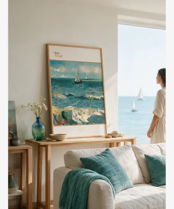 Van Gogh - Seascape near Les Saintes Poster