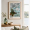 Theophile de Bock-Lake with a Boat Poster