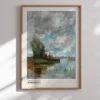 Theophile de Bock-Lake with a Boat Poster