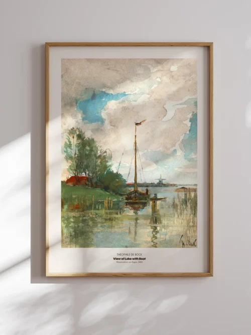 Theophile de Bock-View of a Lake Poster