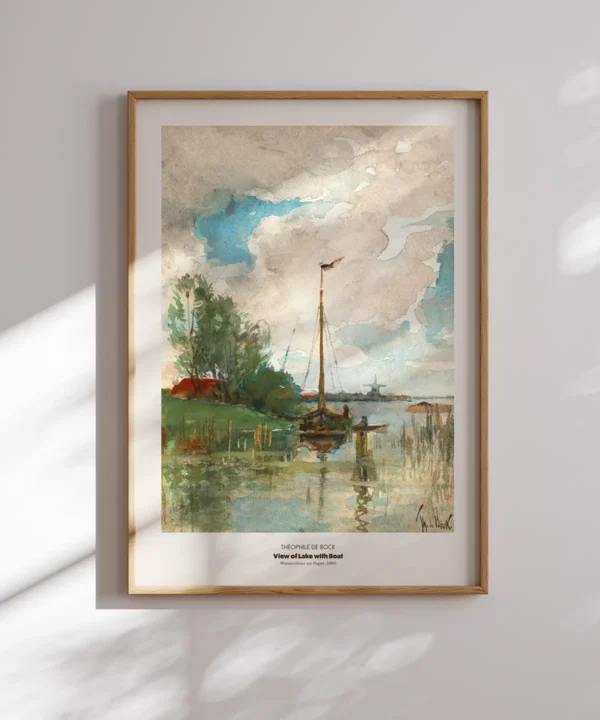 Theophile de Bock-View of a Lake Poster Theophile de Bock-View of a Lake Poster
