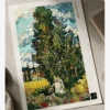Van Gogh-Cypresses and Two Women Poster