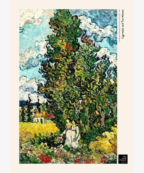 Van Gogh-Cypresses and Two Women Poster
