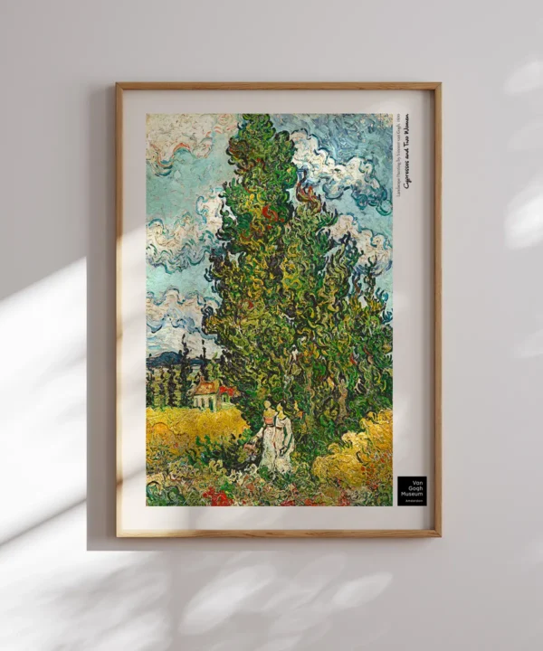 Van Gogh-Cypresses and Two Women Poster