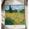 Van Gogh-Green Wheat Field with Cypress Duwart Kaliteli Resim Poster Van Gogh-Green Wheat Field with Cypress Poster