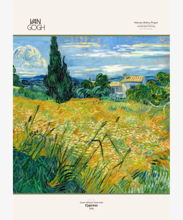 Van Gogh-Green Wheat Field with Cypress Poster Van Gogh-Green Wheat Field with Cypress Poster