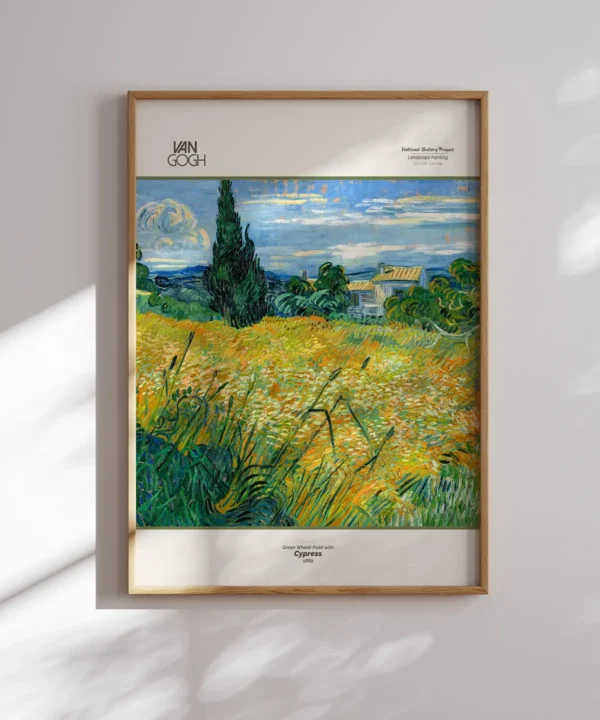 Van Gogh-Green Wheat Field with Cypress Poster
