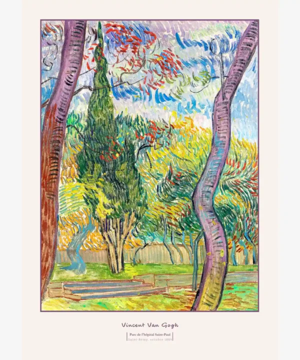 Van Gogh-Hospital Park Poster 50x70 Van Gogh-Hospital Park Poster