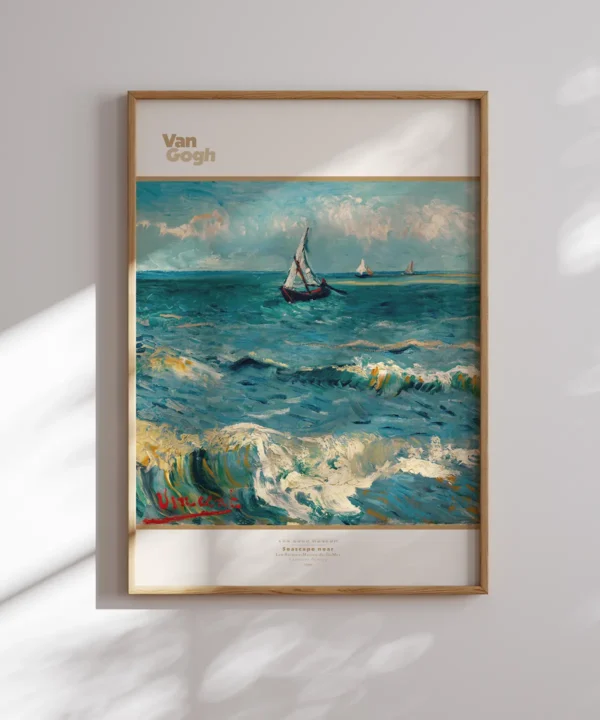 Van Gogh-Seascape near Les Saintes Poster
