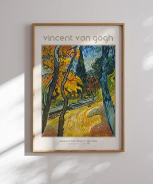Van Gogh-Trees in the Asylum Garden Poster