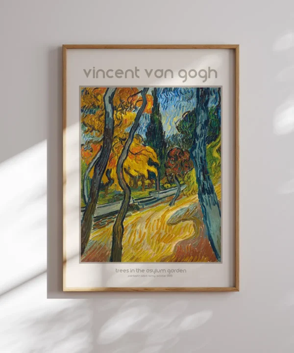Van Gogh-Trees in the Asylum Garden Poster