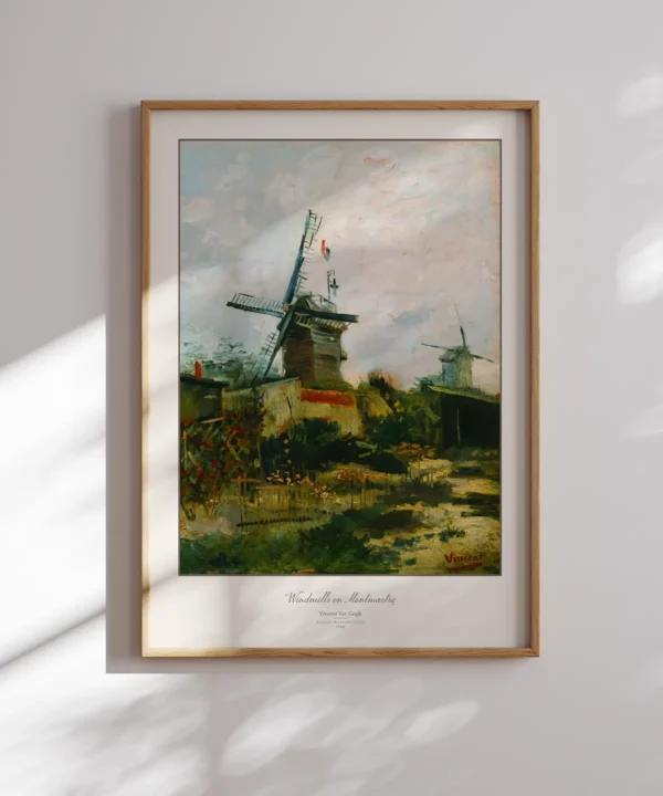 Van Gogh-Windmills on Montmartre Poster