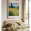 Yatak Odası dekorasyonu Van Gogh-Green Wheat Field with Cypress Poster Van Gogh-Green Wheat Field with Cypress Poster