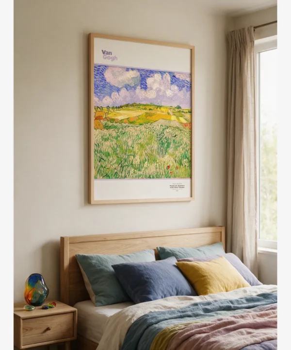 Yatak Odası için Van Gogh-Plain at Auvers Poster Van Gogh-Plain at Auvers Poster