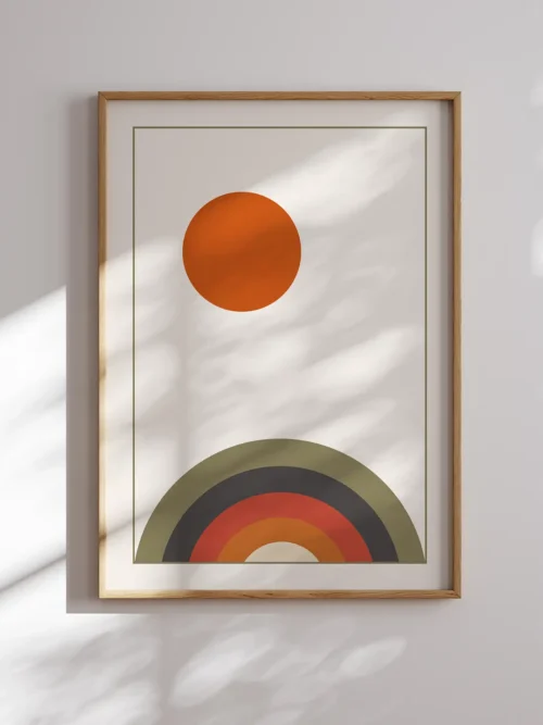 Green Sunset Poster