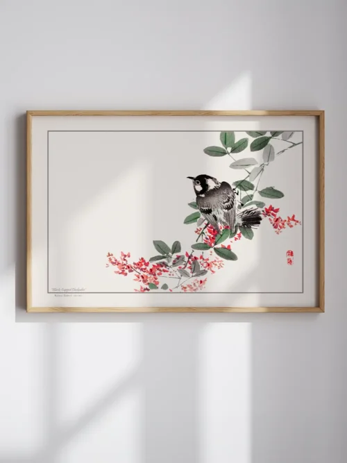 Kono Bairei-Black Capped Chickadee Poster