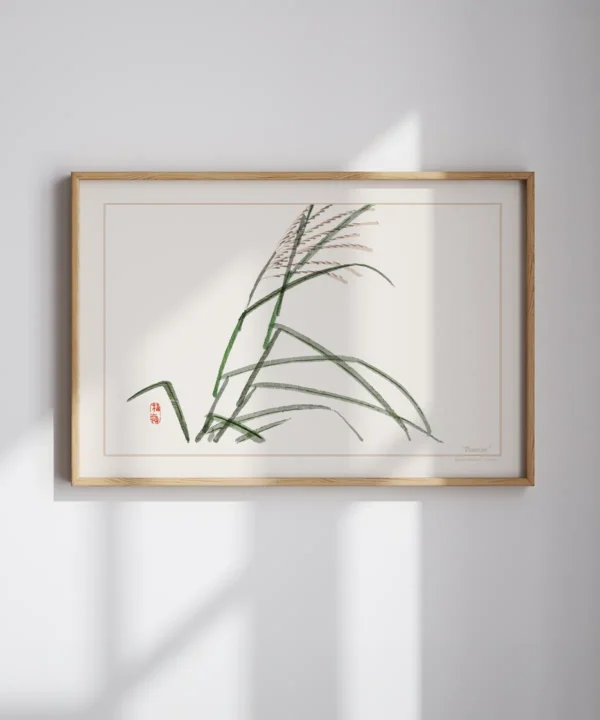 Kono Bairei-Poaceae Poster Vintage Art Poster Set