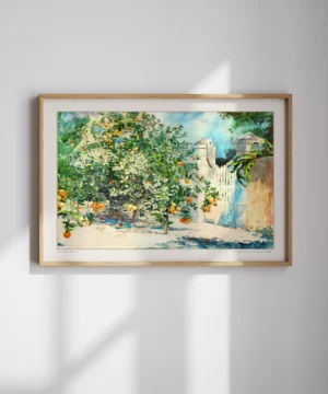 Winslow Homer-Orange Trees and Gate Poster