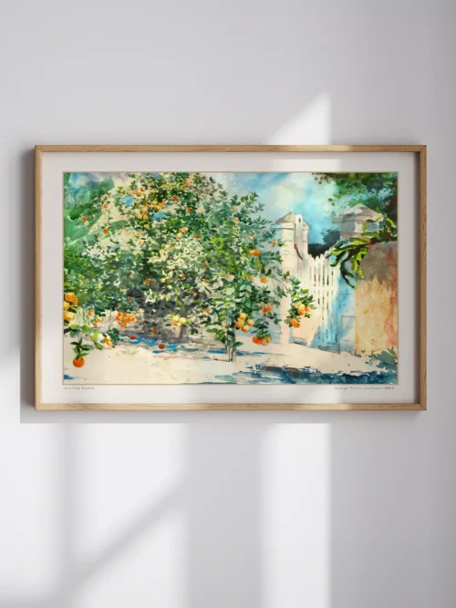 Winslow Homer-Orange Trees and Gate Poster