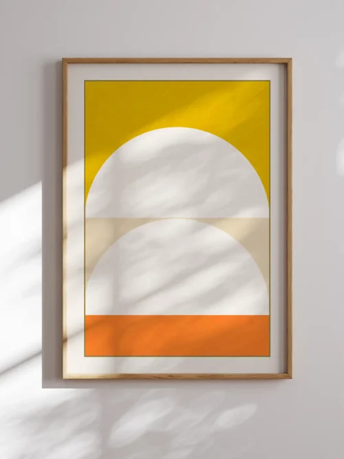 Yellow Sunset Poster