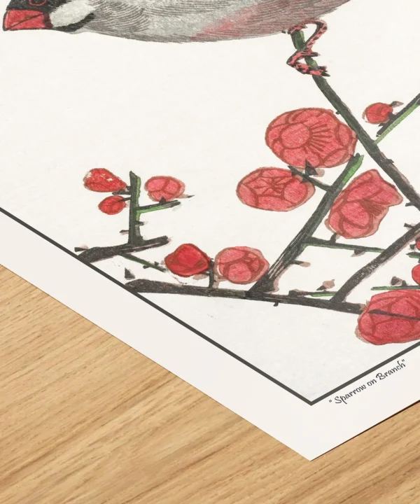 03-duwart-utagawa-hiroshige-java-sparrow-print-detail Utagawa Hiroshige-Jawa Sparrow on Branch Poster