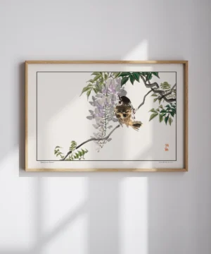 Kono Bairei-Sparrow on Branch Poster