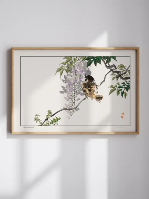 Kono Bairei-Sparrow on Branch Poster
