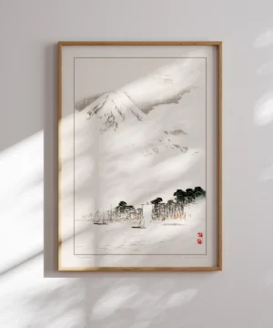 Kono Bairei-View of Mount Poster