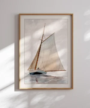 Winslow Homer-Sailing Gloucester Poster