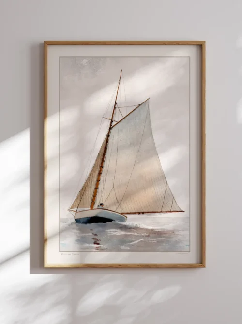 Winslow Homer-Sailing Gloucester Poster