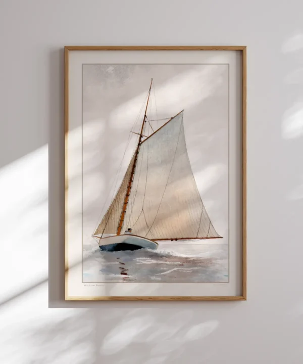 Winslow Homer-Sailing Gloucester Poster