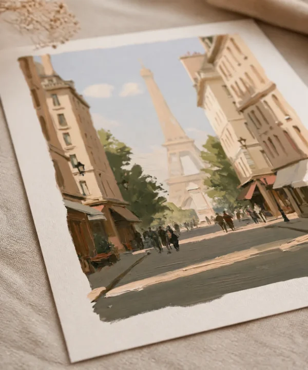 Paris Eyfel Kulesi Yağlı Boya Poster