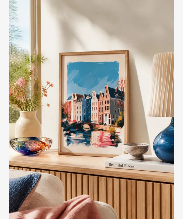 Amsterdam Kanal Evleri Poster