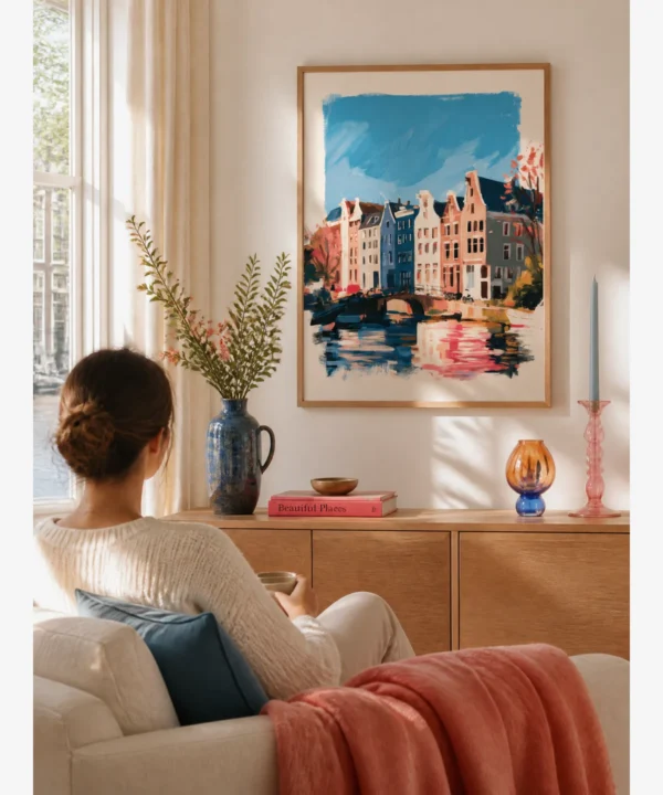 Amsterdam Kanal Evleri Poster