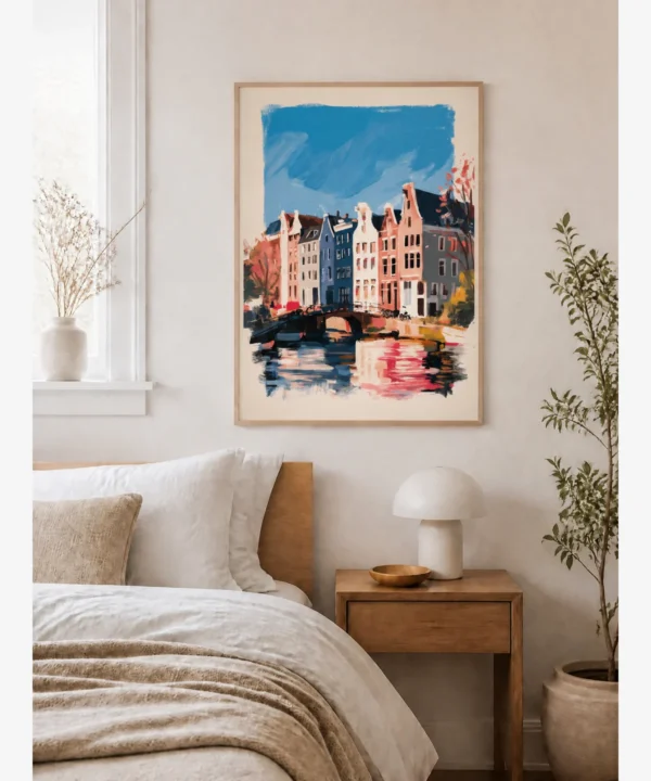 Amsterdam Kanal Evleri Poster