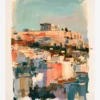 Atina Akropolis Şehir Manzarası Poster