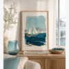 Bodrum Gulet Filosu Yağlı Boya Resim Posteri