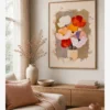 Cam Vazoda Pastel Çiçekler Poster