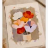 Cam Vazoda Pastel Çiçekler Poster