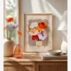 Cam Vazoda Pastel Çiçekler Poster