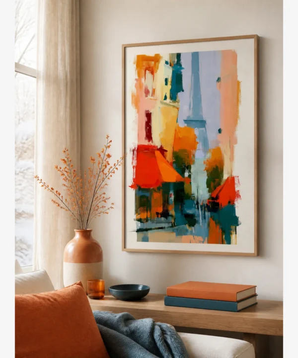 Eyfel Kulesine Açılan Paris Sokağı Poster