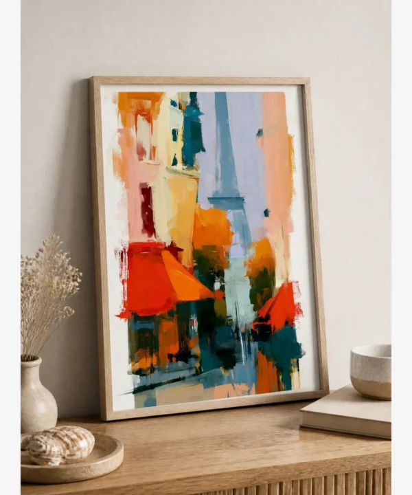 Eyfel Kulesine Açılan Paris Sokağı Poster