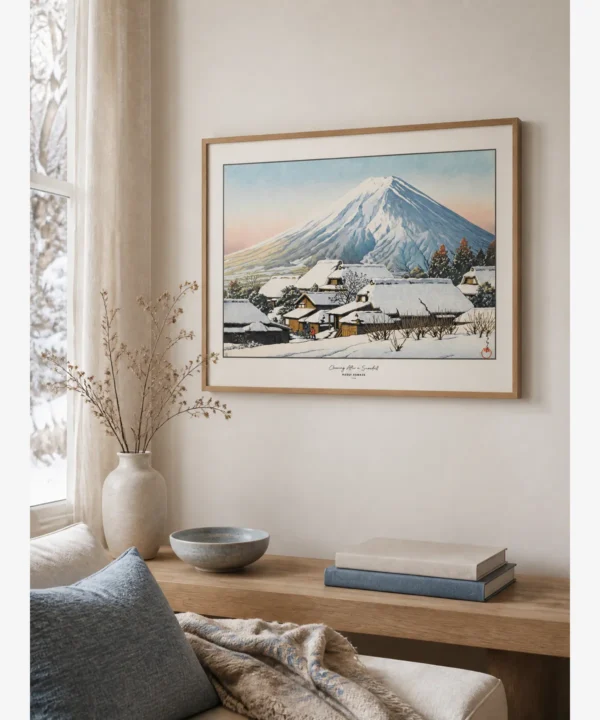hasui-kawase-clearing-after-a-snowfall-duvar-dekorasyonu Hasui Kawase-Clearing After a Snowfall Poster
