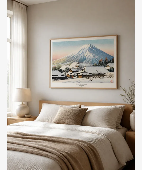 hasui-kawase-clearing-after-a-snowfall-duvar-sanati Hasui Kawase-Clearing After a Snowfall Poster